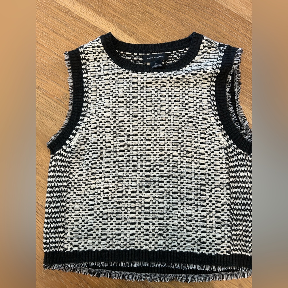 Club Monaco Monochrome Womens Crewneck Sweater Tank Small